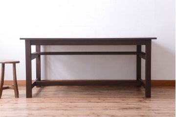 アンティーク家具　アンティーク　天板オーク材!大きなダイニングテーブル(作業台)
