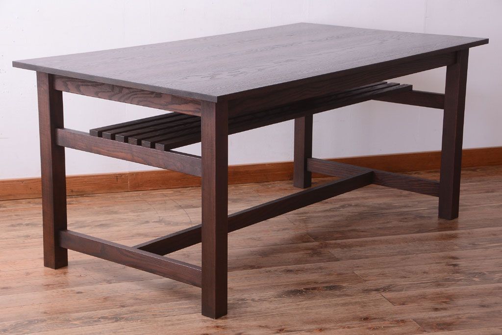 アンティーク家具　アンティーク　天板オーク材!大きなダイニングテーブル(作業台)