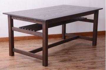 アンティーク家具　アンティーク　天板オーク材!大きなダイニングテーブル(作業台)