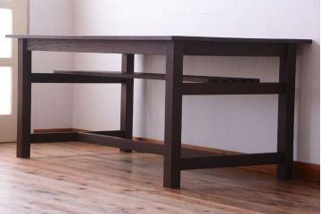 アンティーク家具　アンティーク　天板オーク材!大きなダイニングテーブル(作業台)