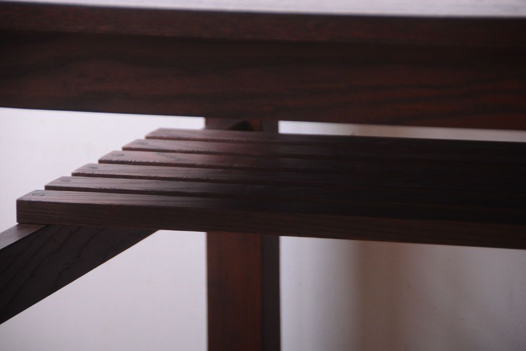 アンティーク家具　アンティーク　天板オーク材!大きなダイニングテーブル(作業台)