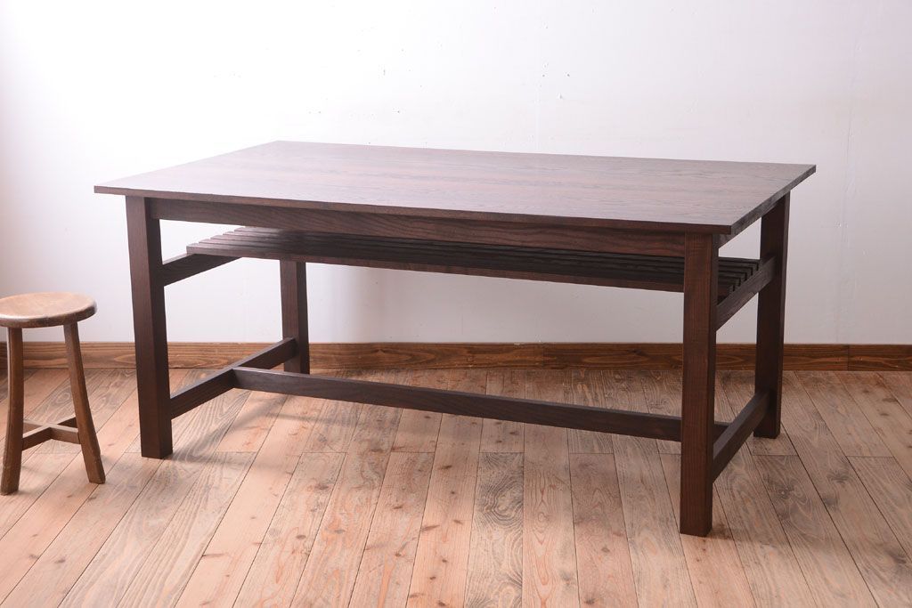 アンティーク家具　アンティーク　天板オーク材!大きなダイニングテーブル(作業台)