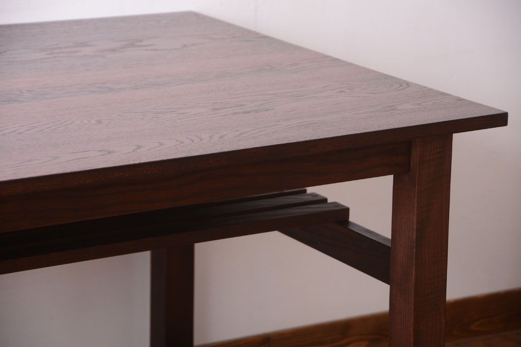 アンティーク家具　アンティーク　天板オーク材!大きなダイニングテーブル(作業台)