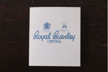 アンティーク雑貨　イギリス　Royal Brierley(ロイヤルブライアリー)　カットガラス　花瓶(フラワーベース)