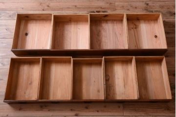 アンティーク家具　古民具・骨董　明治〜大正　岐阜県産　前面檜材!上品な二段重ね六尺水屋箪笥