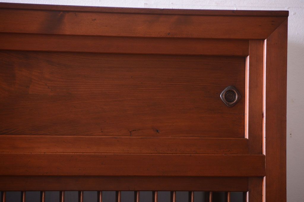 アンティーク家具　古民具・骨董　明治〜大正　岐阜県産　前面檜材!上品な二段重ね六尺水屋箪笥