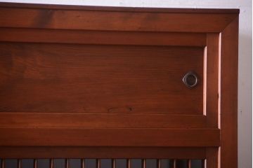 アンティーク家具　古民具・骨董　明治〜大正　岐阜県産　前面檜材!上品な二段重ね六尺水屋箪笥