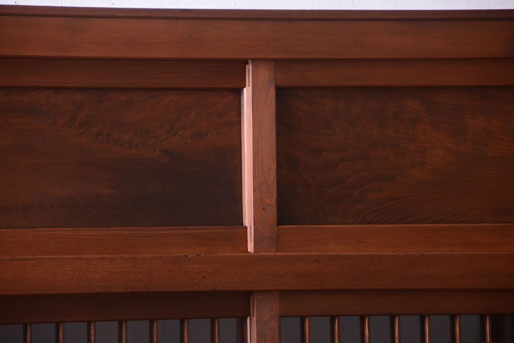 アンティーク家具　古民具・骨董　明治〜大正　岐阜県産　前面檜材!上品な二段重ね六尺水屋箪笥