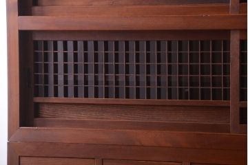 アンティーク家具　古民具・骨董　明治〜大正　岐阜県産　前面檜材!上品な二段重ね六尺水屋箪笥