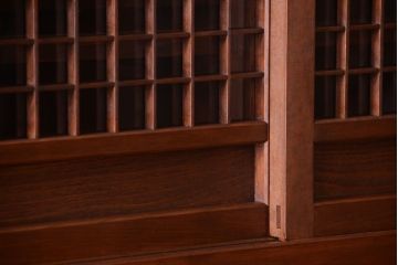 アンティーク家具　古民具・骨董　明治〜大正　岐阜県産　前面檜材!上品な二段重ね六尺水屋箪笥