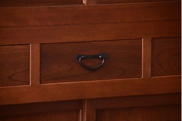 アンティーク家具　古民具・骨董　明治〜大正　岐阜県産　前面檜材!上品な二段重ね六尺水屋箪笥