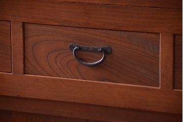 アンティーク家具　古民具・骨董　明治〜大正　岐阜県産　前面檜材!上品な二段重ね六尺水屋箪笥