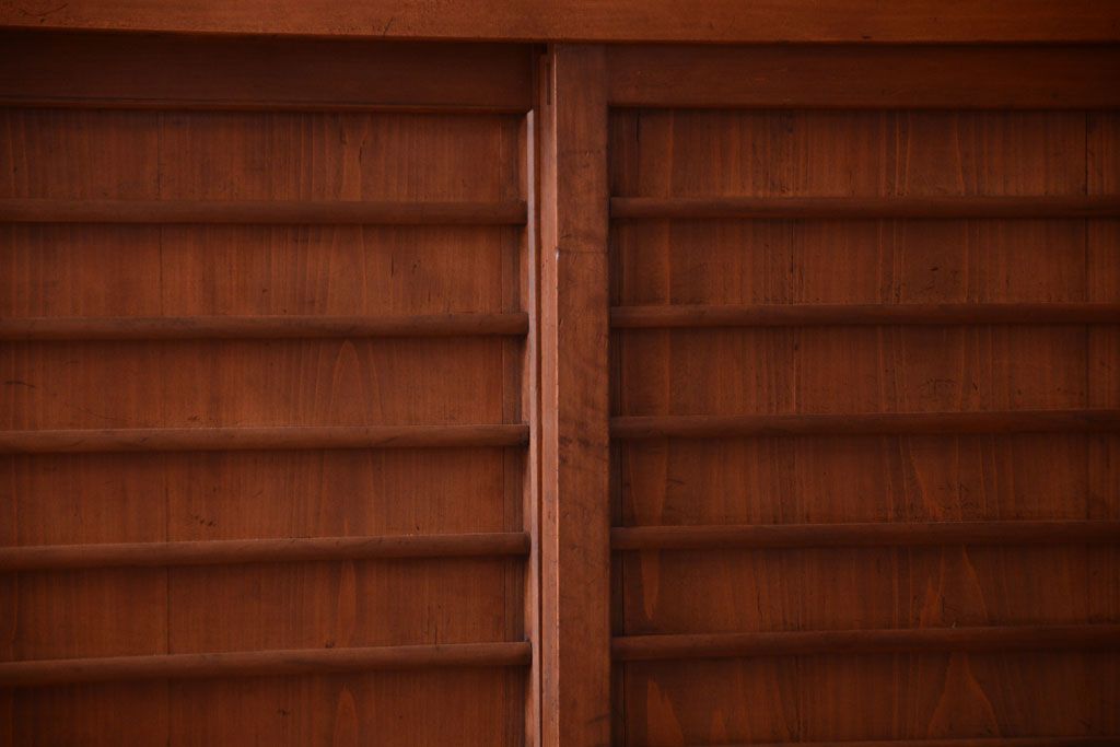 アンティーク家具　古民具・骨董　明治〜大正　岐阜県産　前面檜材!上品な二段重ね六尺水屋箪笥