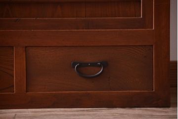 アンティーク家具　古民具・骨董　明治〜大正　岐阜県産　前面檜材!上品な二段重ね六尺水屋箪笥