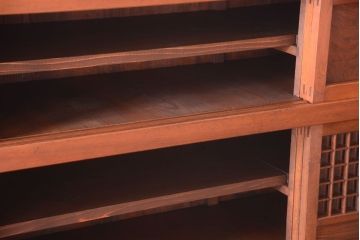 アンティーク家具　古民具・骨董　明治〜大正　岐阜県産　前面檜材!上品な二段重ね六尺水屋箪笥