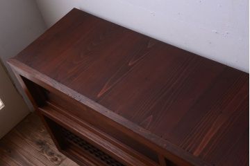 アンティーク家具　古民具・骨董　明治〜大正　岐阜県産　前面檜材!上品な二段重ね六尺水屋箪笥