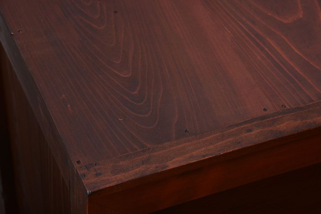 アンティーク家具　古民具・骨董　明治〜大正　岐阜県産　前面檜材!上品な二段重ね六尺水屋箪笥