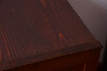 アンティーク家具　古民具・骨董　明治〜大正　岐阜県産　前面檜材!上品な二段重ね六尺水屋箪笥