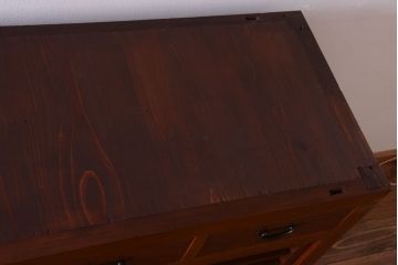 アンティーク家具　古民具・骨董　明治〜大正　岐阜県産　前面檜材!上品な二段重ね六尺水屋箪笥