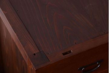 アンティーク家具　古民具・骨董　明治〜大正　岐阜県産　前面檜材!上品な二段重ね六尺水屋箪笥