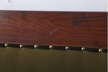 アンティーク家具　大正ロマン　極上品!古い洋館の4人掛けアンティークベンチ(長椅子・ソファ)