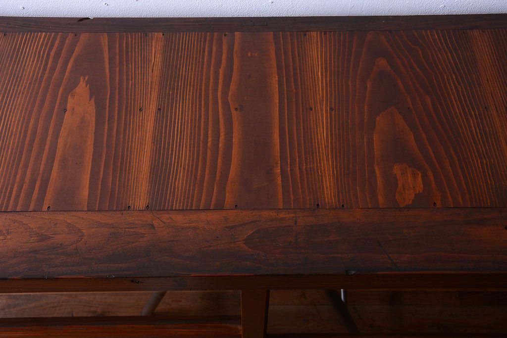 アンティーク家具　和製アンティーク　大振りサイズ!古い木のガラス収納棚