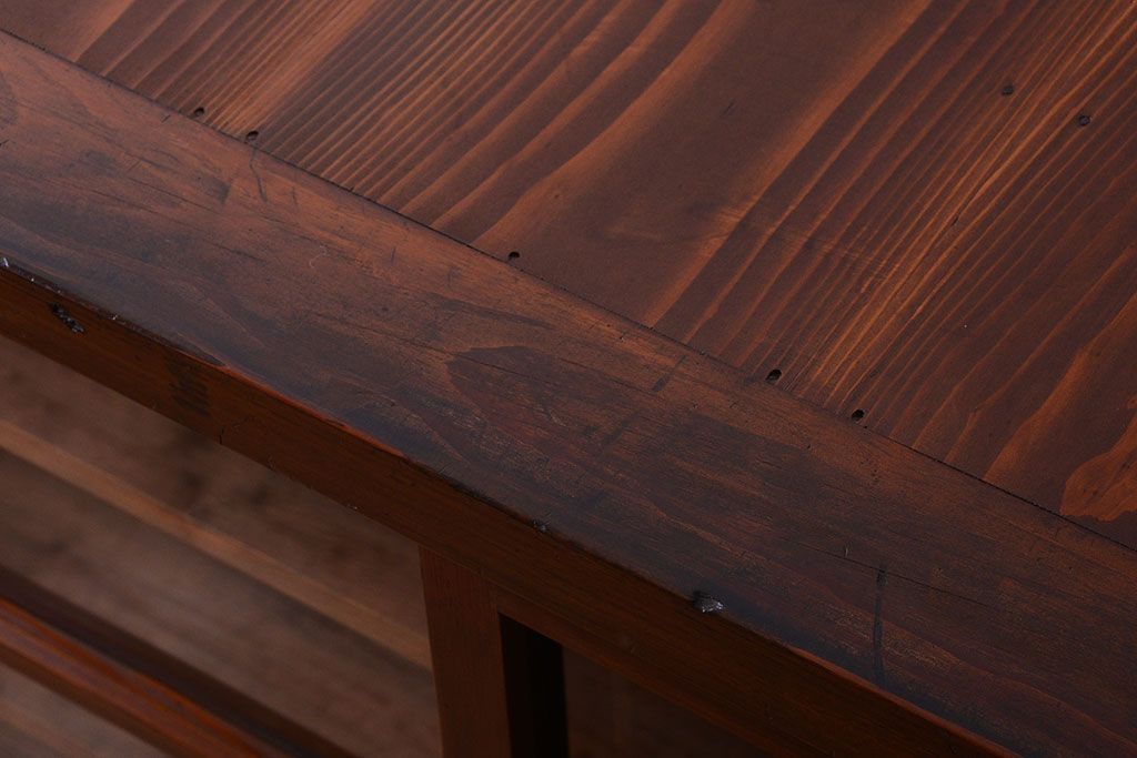 アンティーク家具　和製アンティーク　大振りサイズ!古い木のガラス収納棚