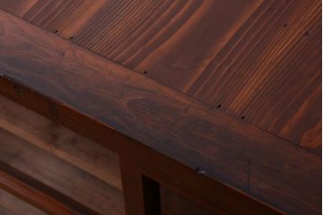 アンティーク家具　和製アンティーク　大振りサイズ!古い木のガラス収納棚