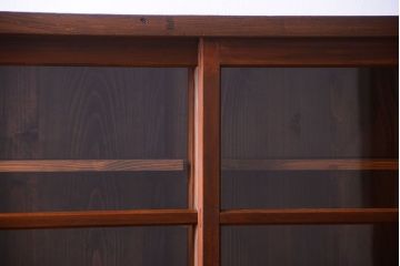 アンティーク家具　和製アンティーク　大振りサイズ!古い木のガラス収納棚