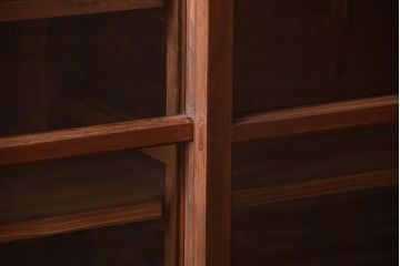 アンティーク家具　和製アンティーク　大振りサイズ!古い木のガラス収納棚