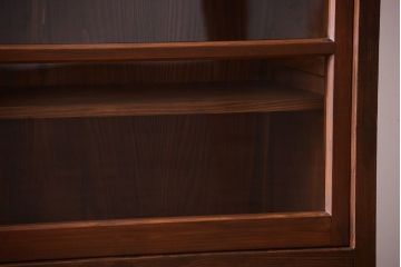 アンティーク家具　和製アンティーク　大振りサイズ!古い木のガラス収納棚