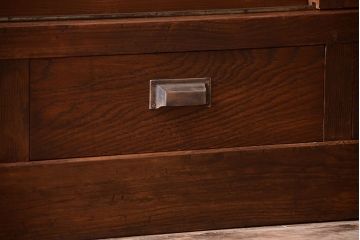 アンティーク家具　和製アンティーク　大振りサイズ!古い木のガラス収納棚