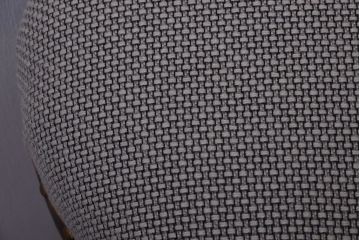 アンティーク家具　和製アンティーク　クッション座面の古いナラ材製回転スツール(回転椅子)