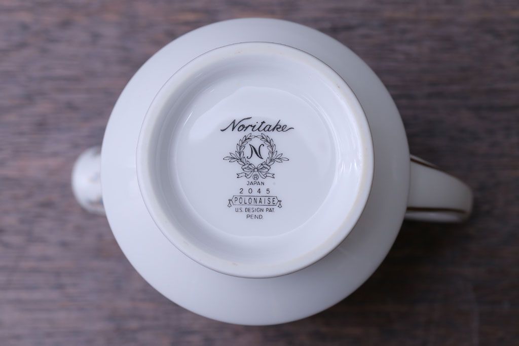 アンティーク雑貨　中古　ノリタケ(Noritake)　polonaise(ポロネーズ)　クリーマー(ミルクジャー)(洋食器)