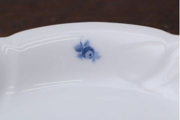 中古　大倉陶園　金彩　エンボス　ブルーフラワー小皿6枚セット(洋食器)