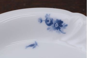 中古　大倉陶園　金彩　エンボス　ブルーフラワー小皿6枚セット(洋食器)