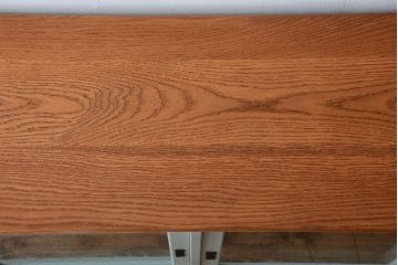 アンティーク家具　アンティークペイント　気泡ガラス入り!4枚扉のカウンターテーブル(1)