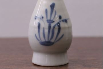 アンティーク雑貨　古民具・骨董　古い染付御神酒徳利一対(花瓶)