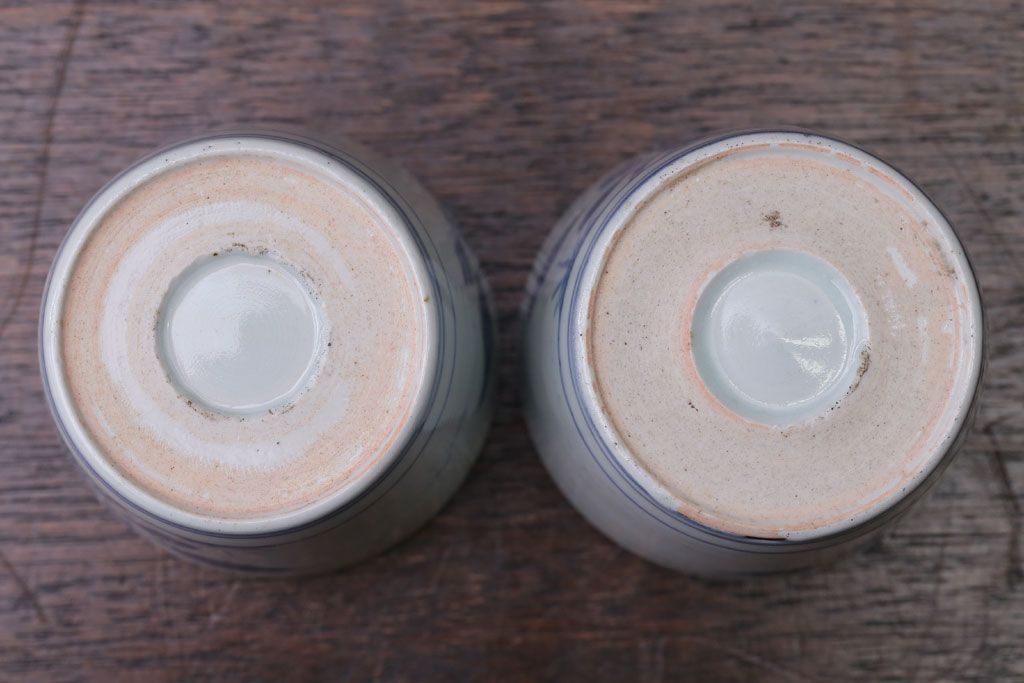 アンティーク雑貨　古民具・骨董　江戸後期　蕎麦猪口2客セット(2)