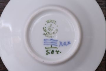 アンティーク雑貨　中古　ROYAL COPENHAGEN(ロイヤルコペンハーゲン)　BLUE FLUTED FULL LACE(ブルーフルーテッド フルレース) 小皿&ソーサー4客セット(洋食器)