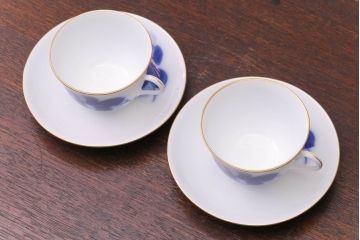 アンティーク雑貨　中古　大倉陶園　カップ&ソーサー2客セット(洋食器)