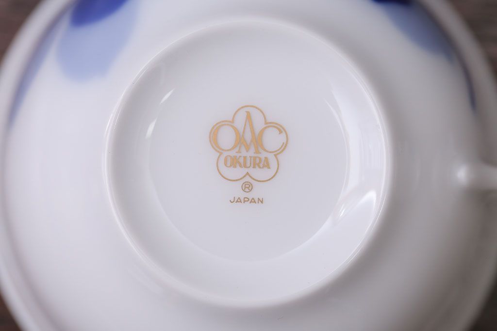 アンティーク雑貨　中古　大倉陶園　カップ&ソーサー2客セット(洋食器)