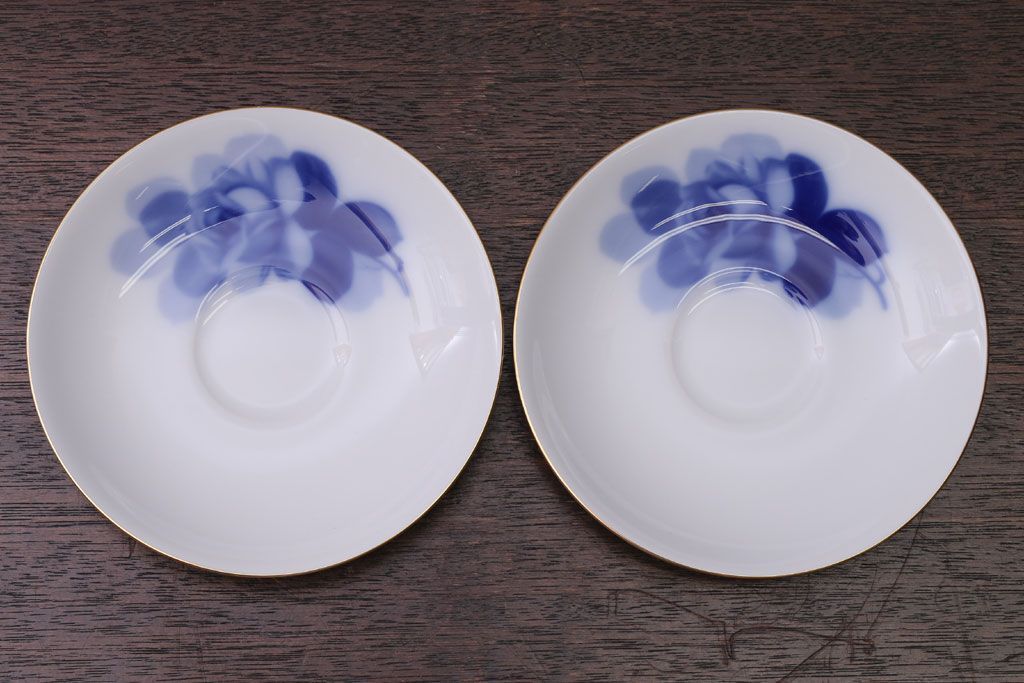 アンティーク雑貨　中古　大倉陶園　カップ&ソーサー2客セット(洋食器)