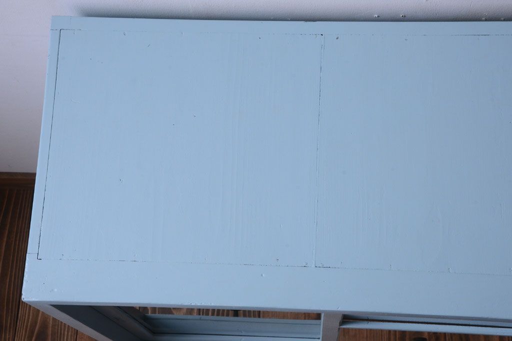 アンティーク家具　ペイント　引き出し2杯付き!アンティーク戸棚(収納棚)