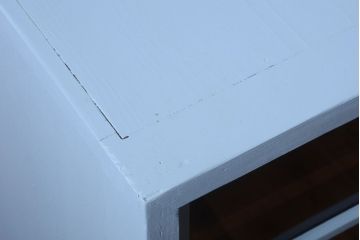 アンティーク家具　ペイント　引き出し2杯付き!アンティーク戸棚(収納棚)