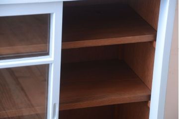 アンティーク家具　ペイント　引き出し2杯付き!アンティーク戸棚(収納棚)