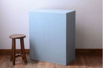 アンティーク家具　ペイント　引き出し2杯付き!アンティーク戸棚(収納棚)