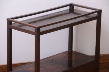アンティーク家具　古民具・骨董　明治〜大正　欅材・杉材製!引き出し付きの古い飾り棚