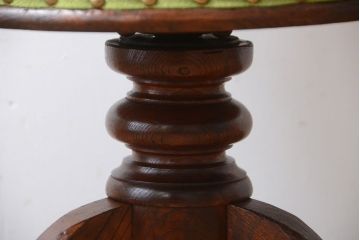 アンティーク家具　古民具・骨董　明治〜大正　古い木のおしゃれな回転椅子(回転イス)