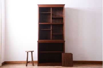 アンティーク家具　和製アンティーク　檜材製の上品な重ね食器棚